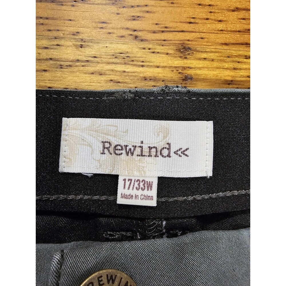 NWT Rewind The Techno Tuck Mid Rise Skinny Pants Jeans Olive Green 17 33W Plus - Picture 10 of 10